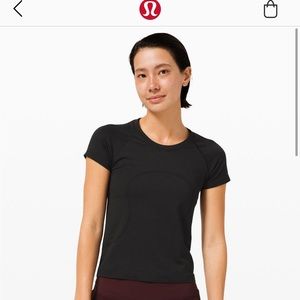 Lululemon Swiftly Tech Short Sleeve Shirt 2.0 Race Length Black Size 6